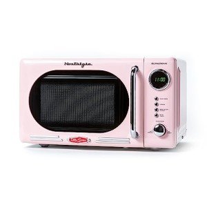 Nostalgia Pink Retro Compact Microwave Oven 0.7 Cu. Ft