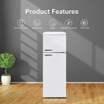 Galanz Retro Dual Door Refrigerator with Freezer
