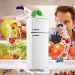 Galanz Retro Dual Door Refrigerator with Freezer