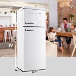 Galanz Retro Dual Door Refrigerator with Freezer