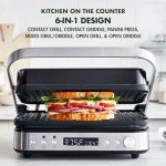 GreenPan 6-in-1 Stainless Steel Contact Grill