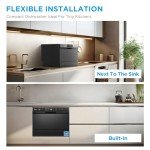 Midea Portable Energy Star Countertop Dishwasher - Black
