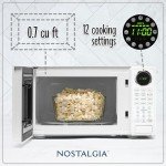Retro 700-Watt Countertop Microwave Oven Bundle