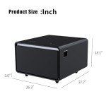 Gagawin Smart Fridge Side Table with Cooling Drawer