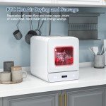 KioGro Portable Countertop Dishwasher with 7 Programs