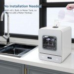 KioGro Portable Countertop Dishwasher with 7 Programs