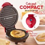 DASH Mini Grill and Panini Press - Red
