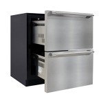 BRAMA 24-Inch Undercounter Beverage Refrigerator Freezer