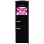 Retro Midnight Black Bottom-Mount Refrigerator - 12 cu. ft