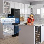 Retro Midnight Black Bottom-Mount Refrigerator - 12 cu. ft