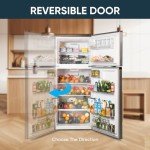 Upstreman 17.6 Cu.Ft. Stainless Steel Refrigerator