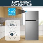 Upstreman 17.6 Cu.Ft. Stainless Steel Refrigerator