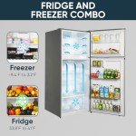 Upstreman 17.6 Cu.Ft. Stainless Steel Refrigerator