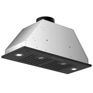 Black 900 CFM Range Hood Insert with Controls
