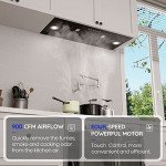 Black 900 CFM Range Hood Insert with Controls