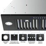 Black 900 CFM Range Hood Insert with Controls