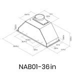 Black 900 CFM Range Hood Insert with Controls