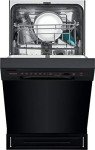 Frigidaire 18" Compact Front Control Dishwasher - Black
