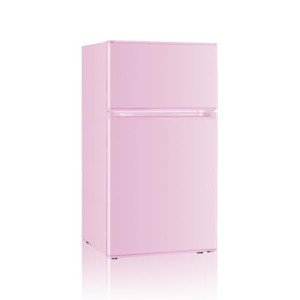 Saeoola 3.2 Cu.Ft Pink Mini Fridge with Freezer