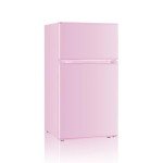 Saeoola 3.2 Cu.Ft Pink Mini Fridge with Freezer