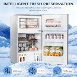 Antarctic Star 3.2 Cu.Ft Mini Refrigerator with Freezer
