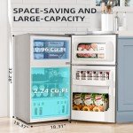 Antarctic Star 3.2 Cu.Ft Mini Refrigerator with Freezer