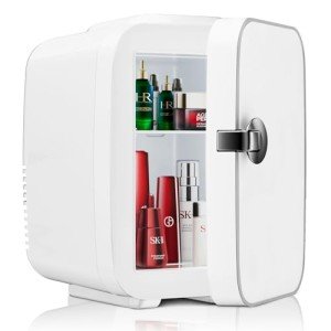 DUMOS 4L Retro Mini Fridge for Drinks and Skincare