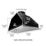 30" Akicon Built-in Range Hood Insert, 600 CFM