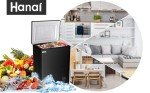 Compact 3.5 cu.ft Black Chest Freezer with Baskets