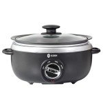 ICOOK 6.5 Quart Adjustable Slow Cooker with Glass Lid