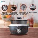 ICOOK 6.5 Quart Adjustable Slow Cooker with Glass Lid