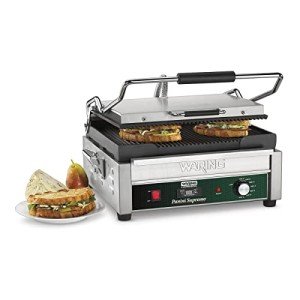 Waring Commercial Large Ribbed Panini Grill