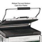 Waring Commercial Large Ribbed Panini Grill