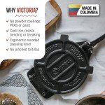 Victoria Cast Iron Tortilla and Roti Press 8