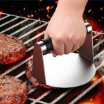 Stainless Steel Smash Burger Press with Non-Stick Surface