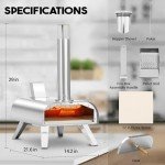 BIG HORN OUTDOORS 12" Multi-Fuel Pizza Oven