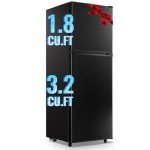 WANAI 5.0 Cu.Ft Dual Door Refrigerator, Black