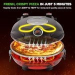 NutriChef 1200W Electric Pizza Oven with Thermometer