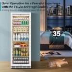 Tylza 13.8 Cu Ft Glass Door Beverage Refrigerator