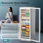 Tylza 13.8 Cu Ft Glass Door Beverage Refrigerator