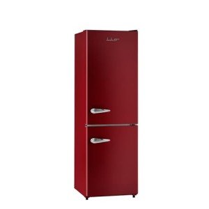 Wine Red Retro Refrigerator with Bottom Freezer 24