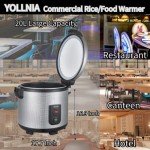 YOLLNIA Portable Commercial Rice Warmer, 18.1QT