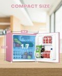 Upstreman 1.7 Cu.ft Mini Fridge with Freezer