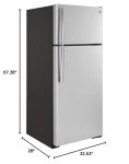 GE 28" Energy Star Top Freezer Refrigerator, Stainless Steel