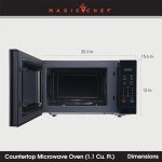 Magic Chef 1.1 Cu Ft Microwave Oven, Black