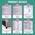 WANAI 5.0 Cu.Ft Dual Door Refrigerator Silver