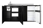 72" ADA Kitchenette with Sink, Faucet, and Fridge