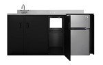 72" ADA Kitchenette with Sink, Faucet, and Fridge
