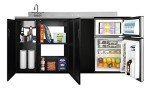 72" ADA Kitchenette with Sink, Faucet, and Fridge