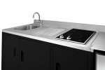 72" ADA Kitchenette with Sink, Faucet, and Fridge